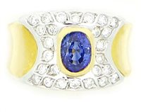 Ringe Sommer Dame in Gold Zaffiro 1.11 Ct 10091845-15 - 10091845-15